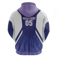Custom Argentina 2025 Football Zip Hoodie Purple Version