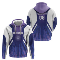Custom Argentina 2025 Football Zip Hoodie Purple Version