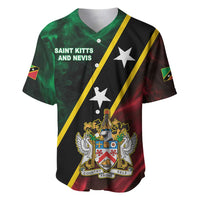 Personalized Saint Kitts and Nevis Baseball Jersey Flag Style With Stars