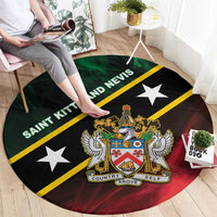 Saint Kitts and Nevis Round Carpet Flag Style With Stars
