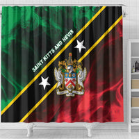 Saint Kitts and Nevis Shower Curtain Flag Style With Stars