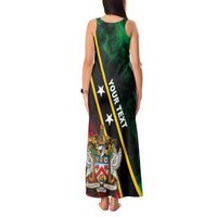 Personalized Saint Kitts and Nevis Tank Maxi Dress Flag Style With Stars