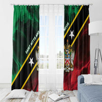 Saint Kitts and Nevis Window Curtain Flag Style With Stars
