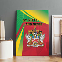Saint Kitts and Nevis Canvas Wall Art Coat Of Arms Sporty Style