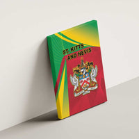 Saint Kitts and Nevis Canvas Wall Art Coat Of Arms Sporty Style