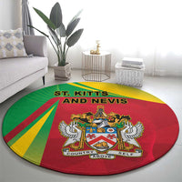 Saint Kitts and Nevis Round Carpet Coat Of Arms Sporty Style