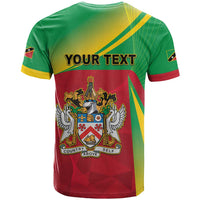 Personalized Saint Kitts and Nevis T Shirt Coat Of Arms Sporty Style