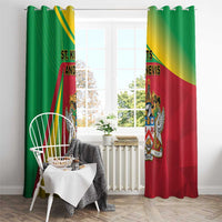 Saint Kitts and Nevis Window Curtain Coat Of Arms Sporty Style