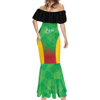 Custom Saint Kitts and Nevis Cricket Mermaid Dress Simple Style