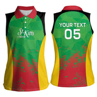 Custom Saint Kitts and Nevis Cricket Women Sleeveless Polo Shirt Simple Style