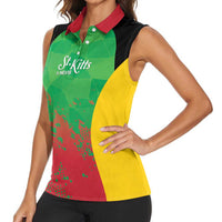 Custom Saint Kitts and Nevis Cricket Women Sleeveless Polo Shirt Simple Style