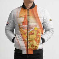 Netherlands Koninginnedag Bomber Puffer Jacket Nederland Windmill Lion Heritage