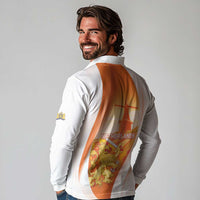 Netherlands Koninginnedag Long Sleeve Polo Shirt Nederland Windmill Lion Heritage
