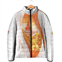 Netherlands Koninginnedag Padded Jacket Nederland Windmill Lion Heritage