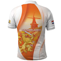 Netherlands Koninginnedag Polo Shirt Nederland Windmill Lion Heritage