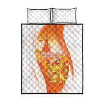 Netherlands Koninginnedag Quilt Bed Set Nederland Windmill Lion Heritage