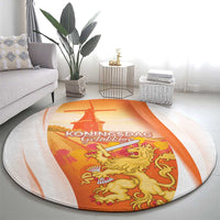 Netherlands Koninginnedag Round Carpet Nederland Windmill Lion Heritage
