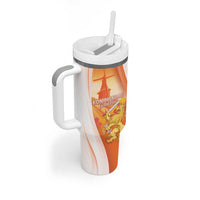 Netherlands Koninginnedag Tumbler With Handle Nederland Windmill Lion Heritage