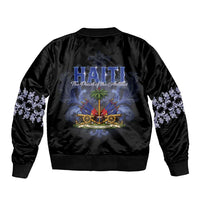 Haiti 1804 Sleeve Zip Bomber Jacket Haitian Heritage Month