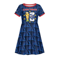 Custom Cabo Verde Football 2026 Kid Short Sleeve Dress Road To Glory