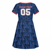 Custom Cabo Verde Football 2026 Kid Short Sleeve Dress Road To Glory