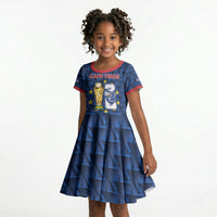 Custom Cabo Verde Football 2026 Kid Short Sleeve Dress Road To Glory