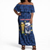 Custom Cabo Verde Football 2026 Off Shoulder Maxi Dress Road To Glory