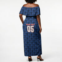 Custom Cabo Verde Football 2026 Off Shoulder Maxi Dress Road To Glory