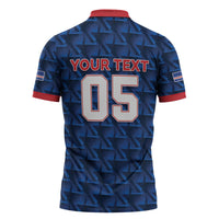 Custom Cabo Verde Football 2026 Zipper Polo Shirt Road To Glory