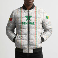 Custom Senegal Football 2026 Bomber Puffer Jacket Car Rapide-Inspired Pattern