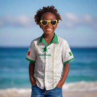 Custom Senegal Football 2026 Kid Hawaiian Shirt Car Rapide-Inspired Pattern