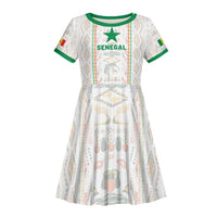 Custom Senegal Football 2026 Kid Short Sleeve Dress Car Rapide-Inspired Pattern