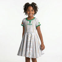 Custom Senegal Football 2026 Kid Short Sleeve Dress Car Rapide-Inspired Pattern