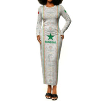 Custom Senegal Football 2026 Long Sleeve Bodycon Dress Car Rapide-Inspired Pattern