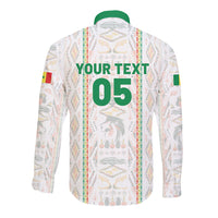 Custom Senegal Football 2026 Long Sleeve Button Shirt Car Rapide-Inspired Pattern