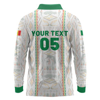 Custom Senegal Football 2026 Long Sleeve Polo Shirt Car Rapide-Inspired Pattern