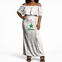 Custom Senegal Football 2026 Off Shoulder Maxi Dress Car Rapide-Inspired Pattern