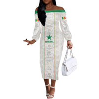 Custom Senegal Football 2026 Off The Shoulder Long Sleeve Dress Car Rapide-Inspired Pattern