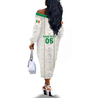 Custom Senegal Football 2026 Off The Shoulder Long Sleeve Dress Car Rapide-Inspired Pattern