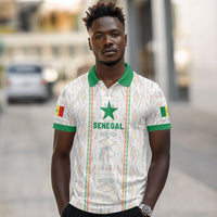 Custom Senegal Football 2026 Polo Shirt Car Rapide-Inspired Pattern