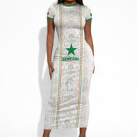 Custom Senegal Football 2026 Short Sleeve Bodycon Dress Car Rapide-Inspired Pattern