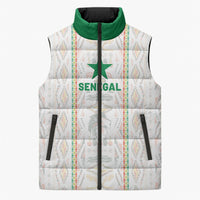 Custom Senegal Football 2026 Sleeveless Puffer Jacket Car Rapide-Inspired Pattern
