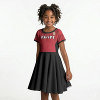 Custom Egypt Football 2026 Kid Short Sleeve Dress Go Pharaohs Special Style