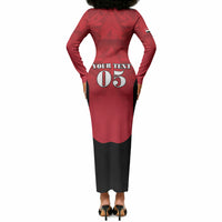 Custom Egypt Football 2026 Long Sleeve Bodycon Dress Go Pharaohs Special Style