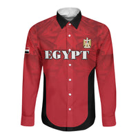 Custom Egypt Football 2026 Long Sleeve Button Shirt Go Pharaohs Special Style