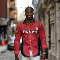 Custom Egypt Football 2026 Long Sleeve Button Shirt Go Pharaohs Special Style