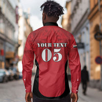 Custom Egypt Football 2026 Long Sleeve Button Shirt Go Pharaohs Special Style