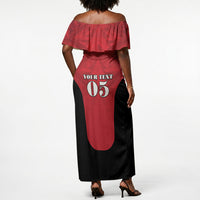 Custom Egypt Football 2026 Off Shoulder Maxi Dress Go Pharaohs Special Style