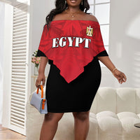 Custom Egypt Football 2026 Off Shoulder Short Dress Go Pharaohs Special Style