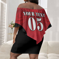 Custom Egypt Football 2026 Off Shoulder Short Dress Go Pharaohs Special Style